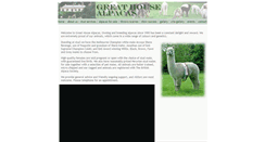 Desktop Screenshot of greathousealpacas.com